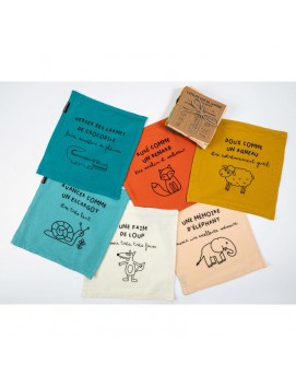 Lot de 6 serviettes - Les animaux